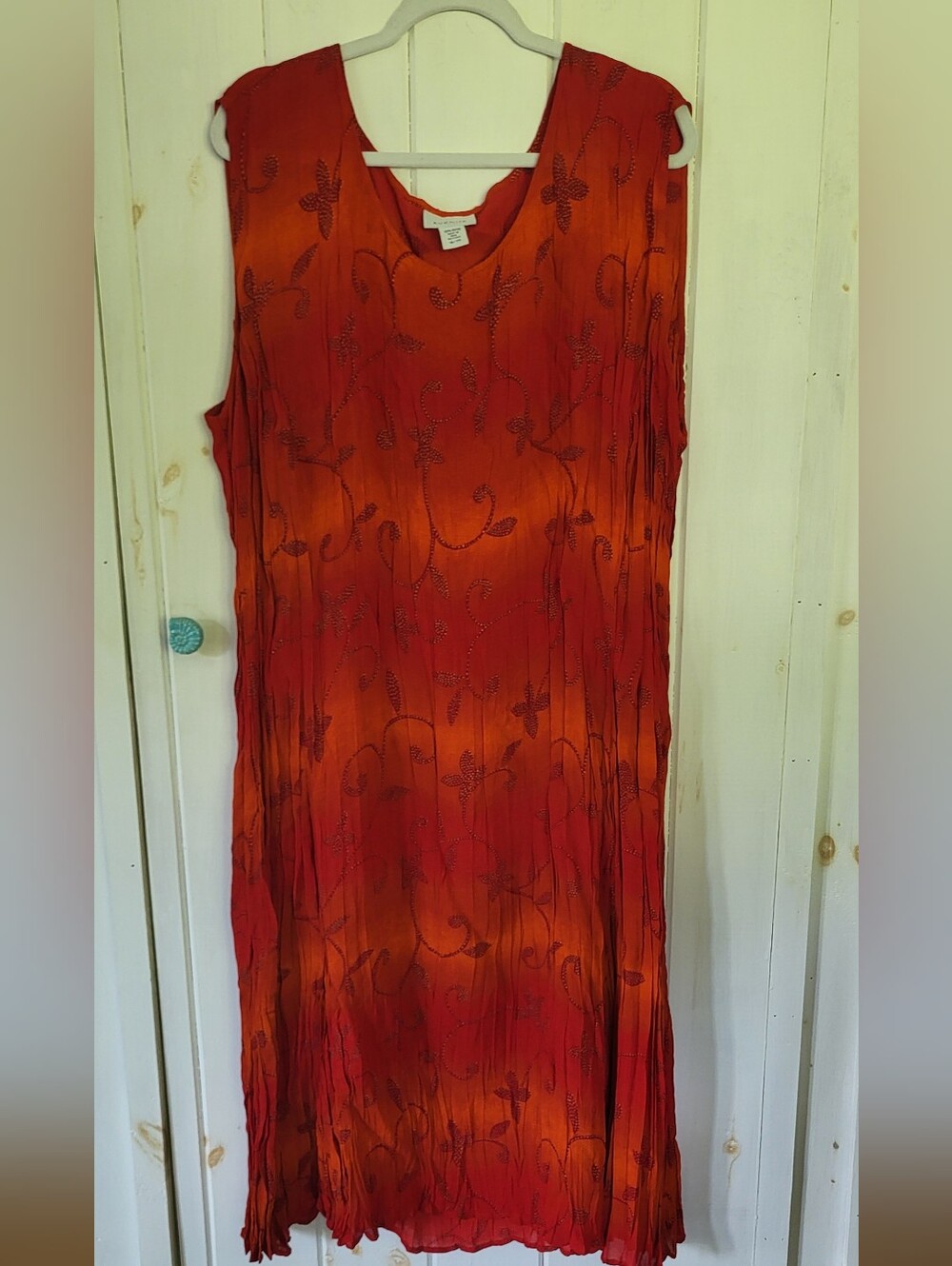 Avenue Ombre Crinkle Sleeveless Maxi Dress Cover Up